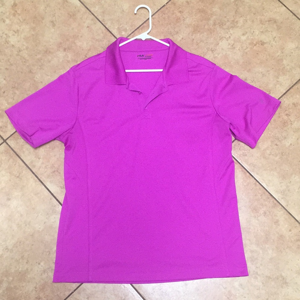 Men’s FILA Golf Polo in fuchsia